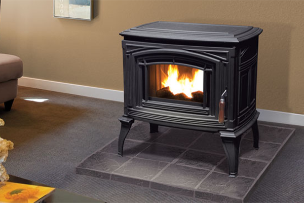 The Meridian Cast Iron Pellet Freestanding Stove